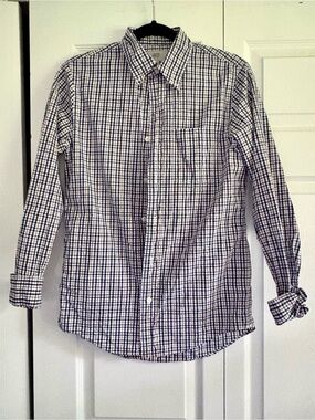 Jack Spade Blue and White Check Button-Down Shirt